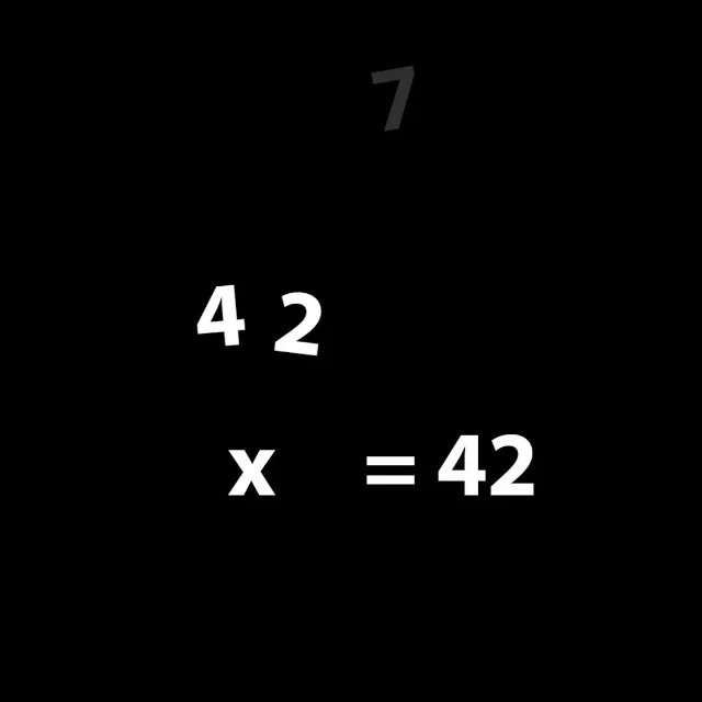 Sjuan hackar sexan i en fyra och en tvåa: 6 x 7 = 42